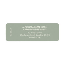 Etiqueta Casamento Minimalista Moderno | Atemporal em Verde