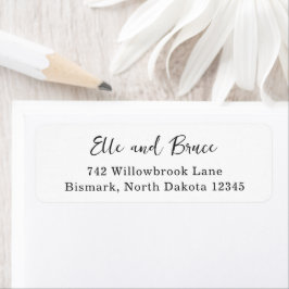 Etiqueta Casamento Minimalista Tipografia Moderna