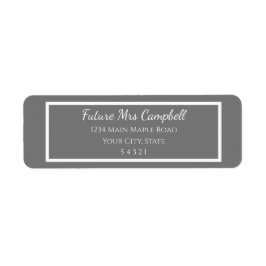 Etiqueta Casamento moderno Blush cor-de-rosa Futuro Sra. En