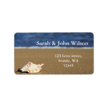 casamento na praia,etiqueta de endereço de retorno