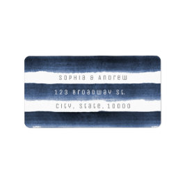 Etiqueta Casamento náutico de praia com listras de marinho 