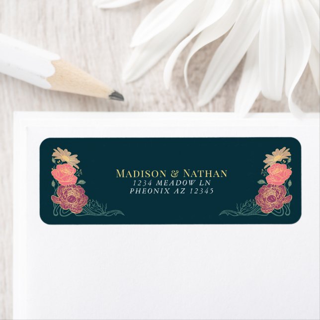 Etiqueta Casamento no Jardim Floral Encantado de Fantasia (Insitu)