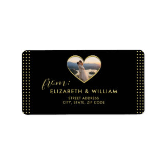 Etiqueta Casamento personalizado com bolinhas douradas e pr