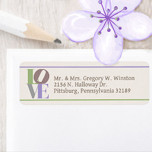 Etiqueta Casamento Personalizado do Amor Moderno