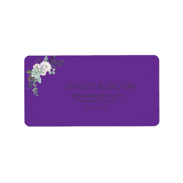 Etiqueta Casamento por Aquarela de inverno (Frente)