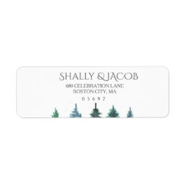 Etiqueta Casamento por Aquarela de inverno