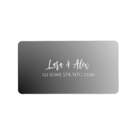 Etiqueta Casamento Preto e Branco