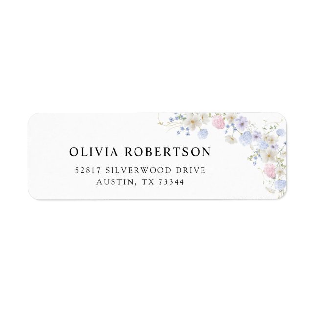 Etiqueta Casamento Rosa Púrpura primavera (Frente)