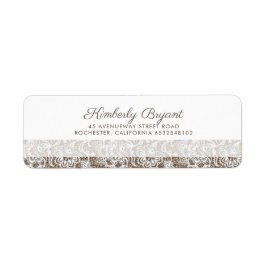 Etiqueta Casamento Russo de Burlap e Lace