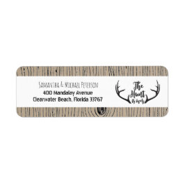 Etiqueta Casamento Rustic Antler Barnwood