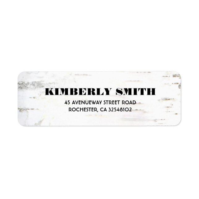 Etiqueta Casamento Rustic Birch Latido Texture (Frente)