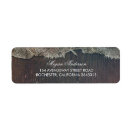 Etiqueta Casamento Rustic Burlap Wood Country Barn