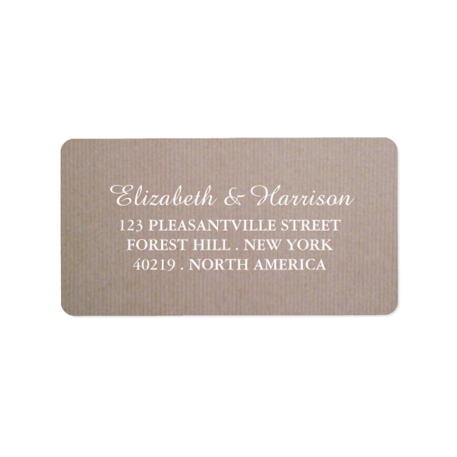 Etiqueta Casamento Rustic Country Kraft (Frente)