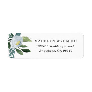 Etiqueta Casamento rústico da aguarela floral azul