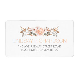 Etiqueta Casamento rústico do jardim da floresta da queda