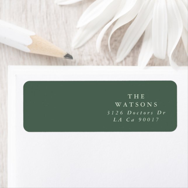 Etiqueta Casamento Simples da Planície de Sage em Verde Mod (Insitu)