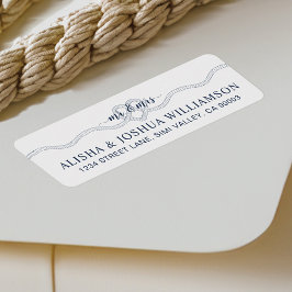 Etiqueta Casando Rope Heart Marinho Sr. & Sra. NMaritime