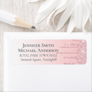 Etiqueta CASCA Glitter Cor-de-Rosa