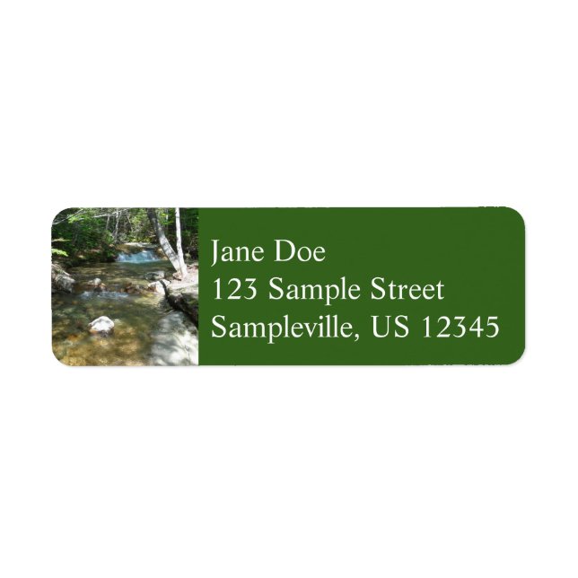 Etiqueta Cascata no rio Pemigewasset III (Frente)