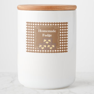 Etiqueta caseiro da comida do fudge para os