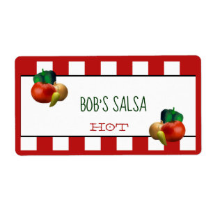 Etiqueta caseiro feita sob encomenda da salsa