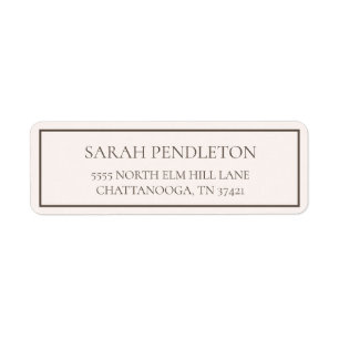 Etiqueta Castanho-de-Creme Moderno