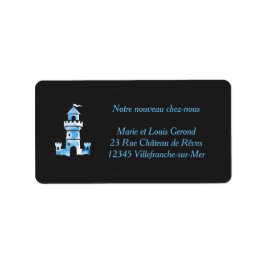 Etiqueta Castle Watercolor Art Personalized Address Labels