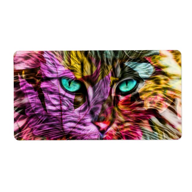 Etiqueta Cat Kitten Artsy (Frente)