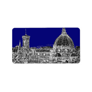 Etiqueta Catedral italiana azul