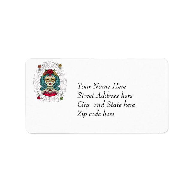 Etiqueta Catrina Día de Muertos Web (Frente)