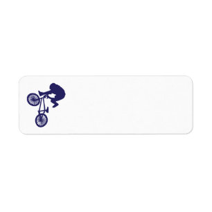 Etiqueta Cavaleiro de bicicleta BMX