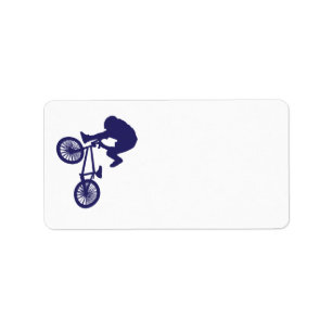 Etiqueta Cavaleiro de bicicleta BMX