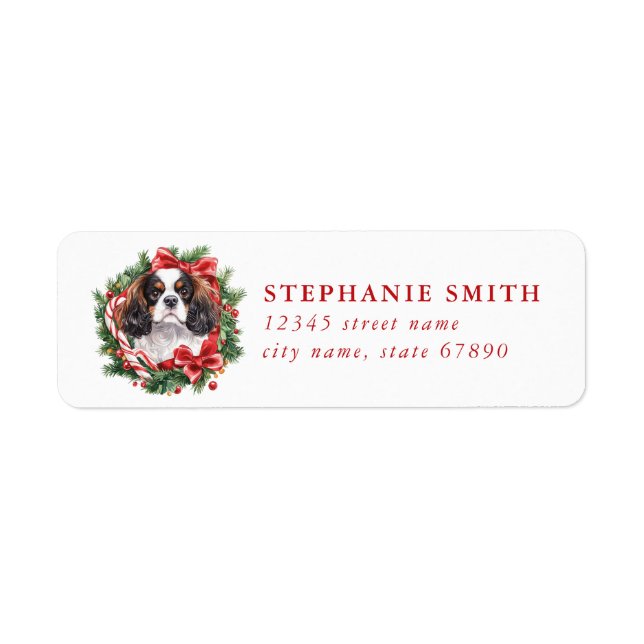 Etiqueta Cavalier King Charles Spaniel Endereço Labels (Frente)