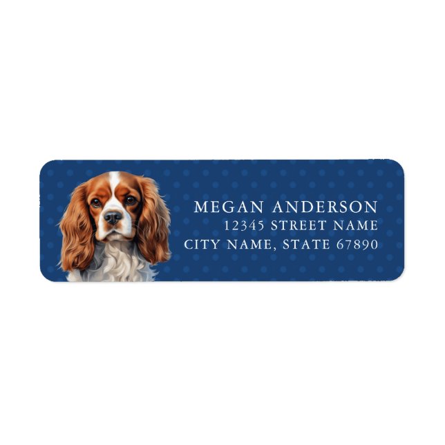Etiqueta Cavalier King Charles Spaniel Endereço Labels (Frente)
