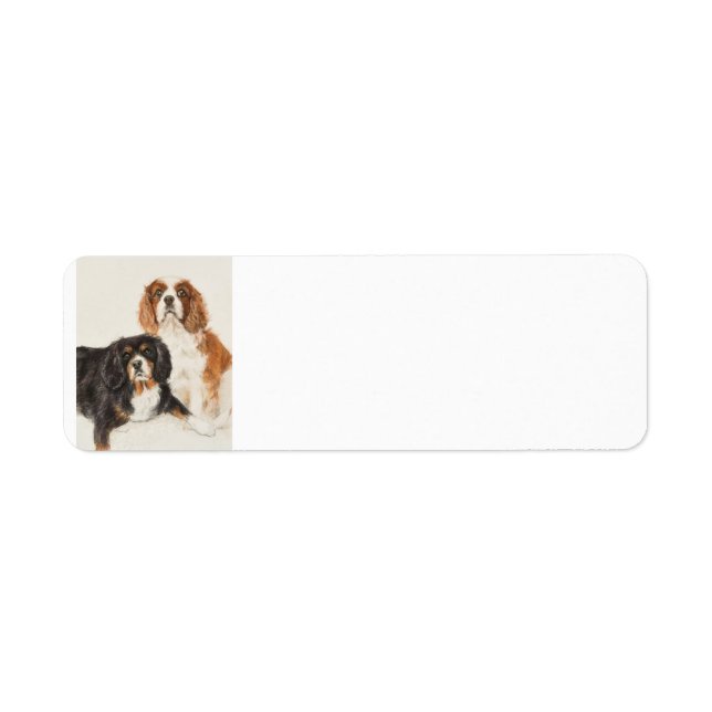 Etiqueta Cavalier King Charles Spaniels pintura (Frente)