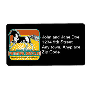 Etiqueta Cavalo animal do salvamento