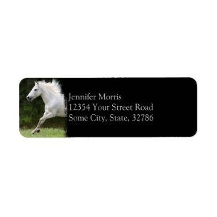Etiqueta Cavalo Branco Galopping