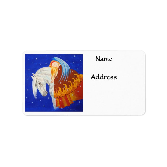 Etiqueta Cavalo e anjo (Frente)