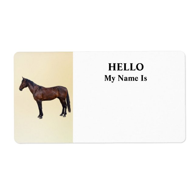 Etiqueta Cavalo Morgan de Perfil (Frente)