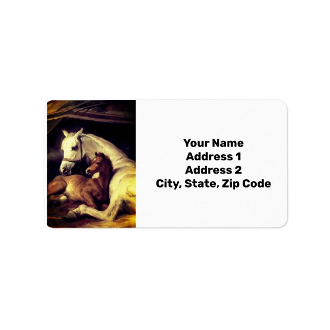 Etiqueta Cavalos de Landseer (Frente)