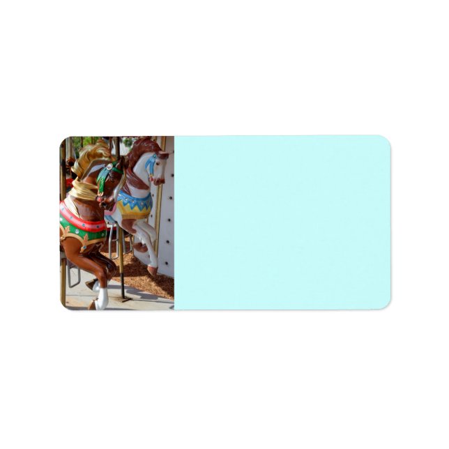 Etiqueta Cavalos felizes-redondos (Frente)