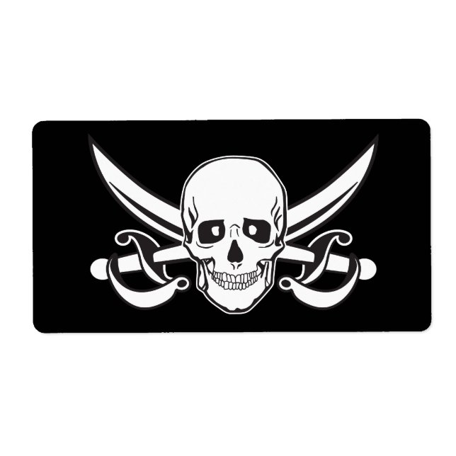 Etiqueta Caveira Pirata (Frente)