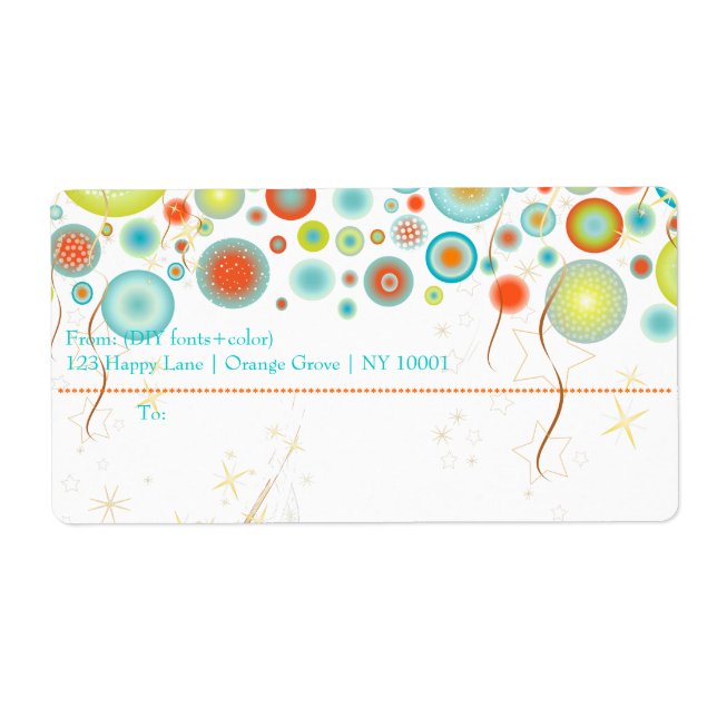 Etiqueta Celebração de natal PixDezines/DIYbackground (Frente)