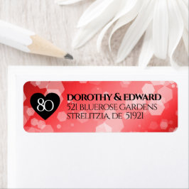 Etiqueta Celebração do Aniversário de Casamento da 80 Ruby