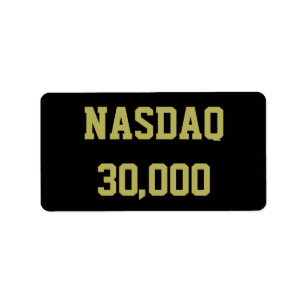 Etiqueta Celebração do NASDAQ 30000 no Mercado de Ações