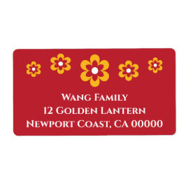 Etiqueta Celebração Lunar de Ano Novo Chinesa - Amarelo