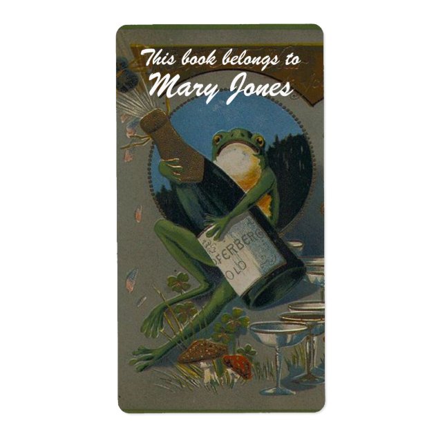Etiqueta Celebrando o Sapo Bookplate (Frente)