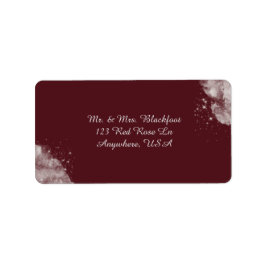 Etiqueta Celestial Burgundy Starlight Address Labels