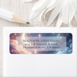 Etiqueta Celestial Moon e Stars Casamento