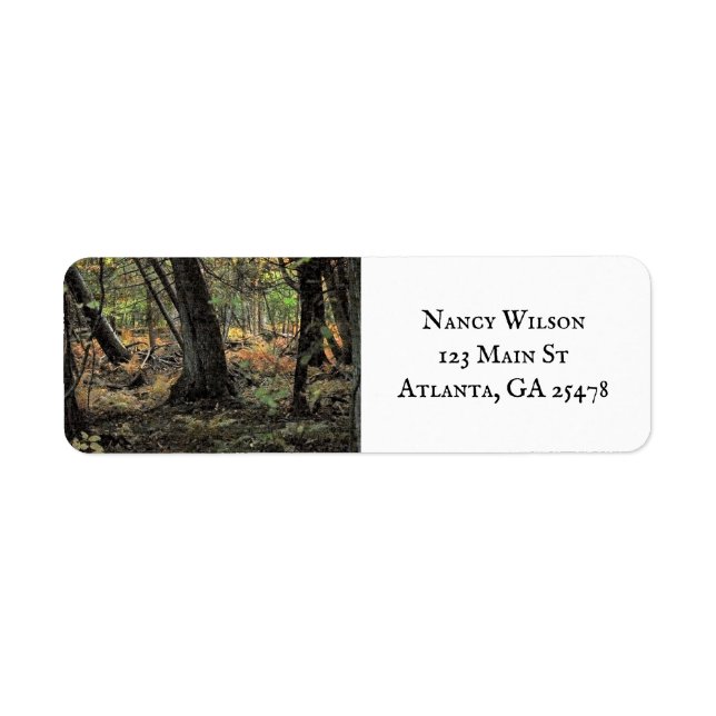 Etiqueta Cena da floresta do outono (Frente)